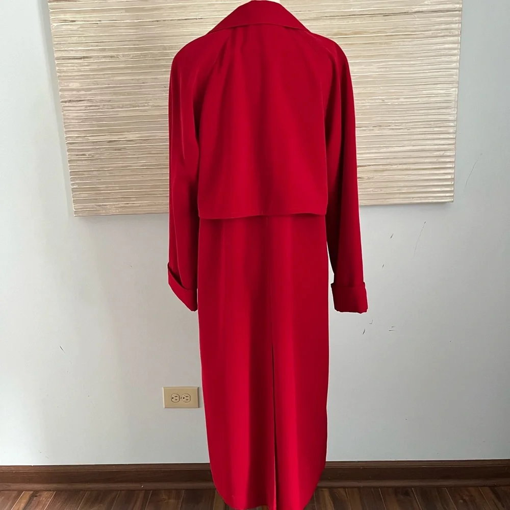 Gallery Red Trench coat size 6P - Picture 11 of 13